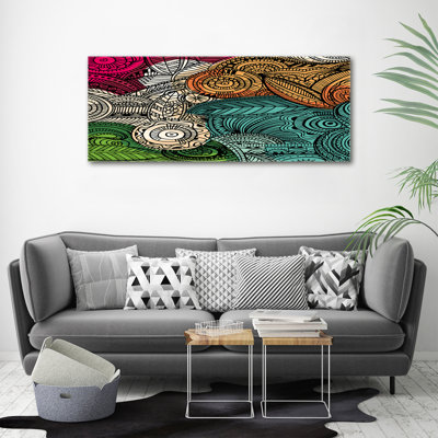 Abstract Feathers 1 Piece Wall Art on Canvas