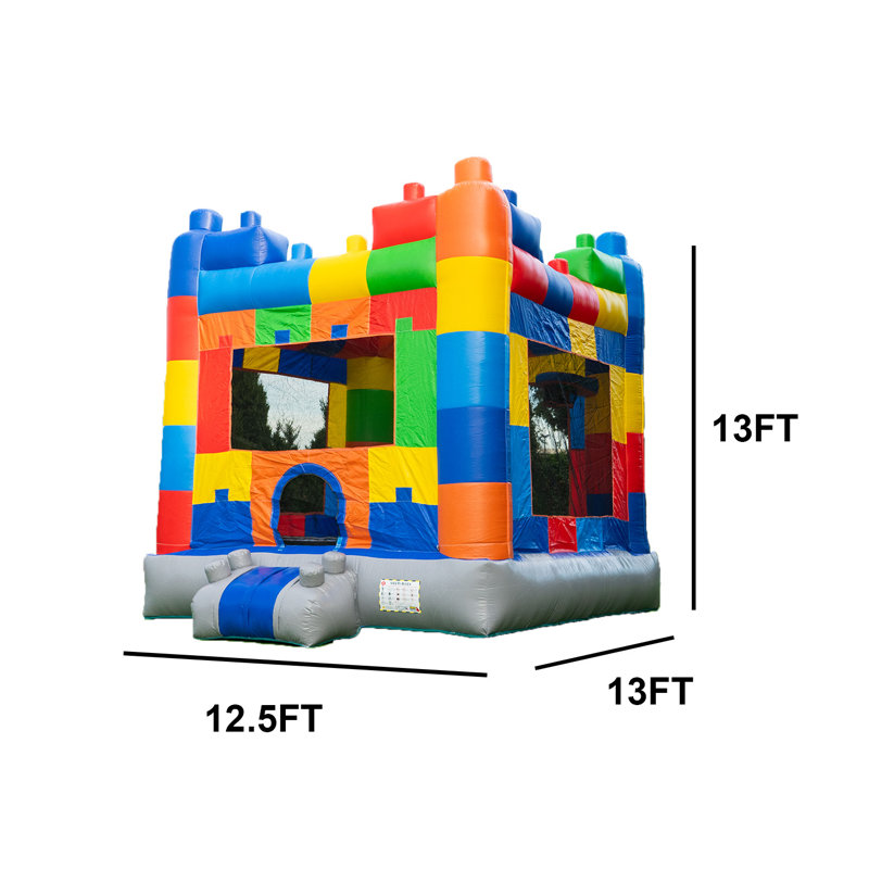 Colorful Commercial Grade Inflatable Bounce House with Slide