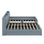 Grand lit simple et grand lit pour mère et enfant avec système de rangement hydraulique, tiroir et tablette de rangement