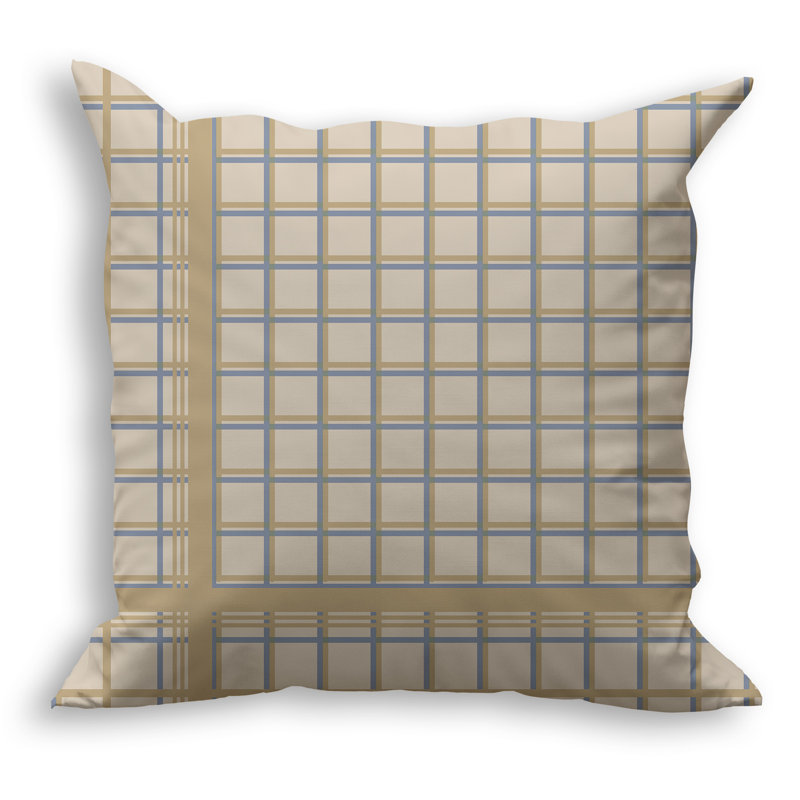 Plaid Outdoor Reversible Throw Pillow, 16" x 16"