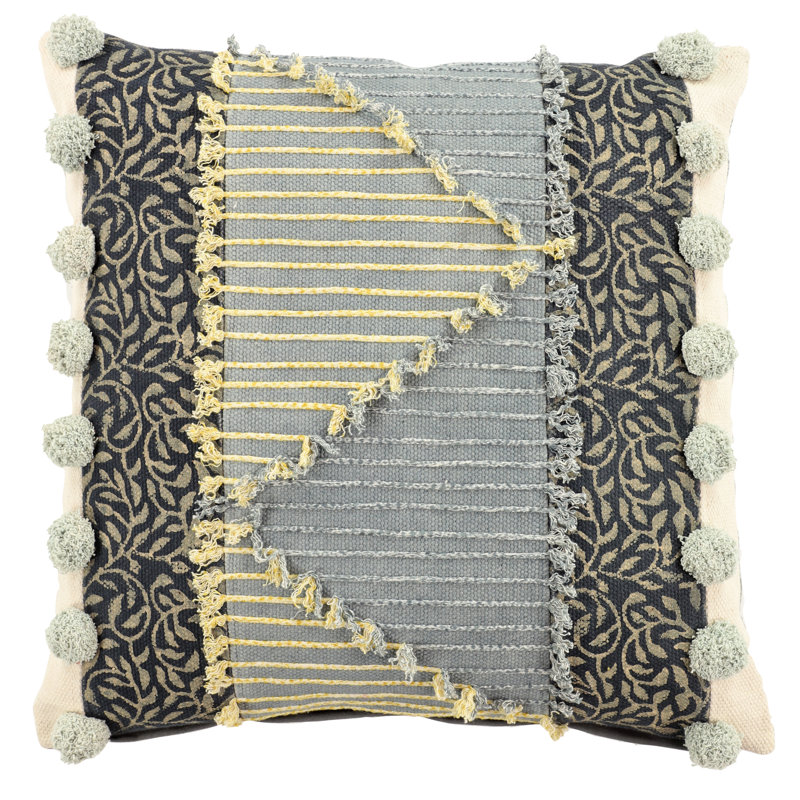 Coussin en coton Caselli, 28 po x 28 po