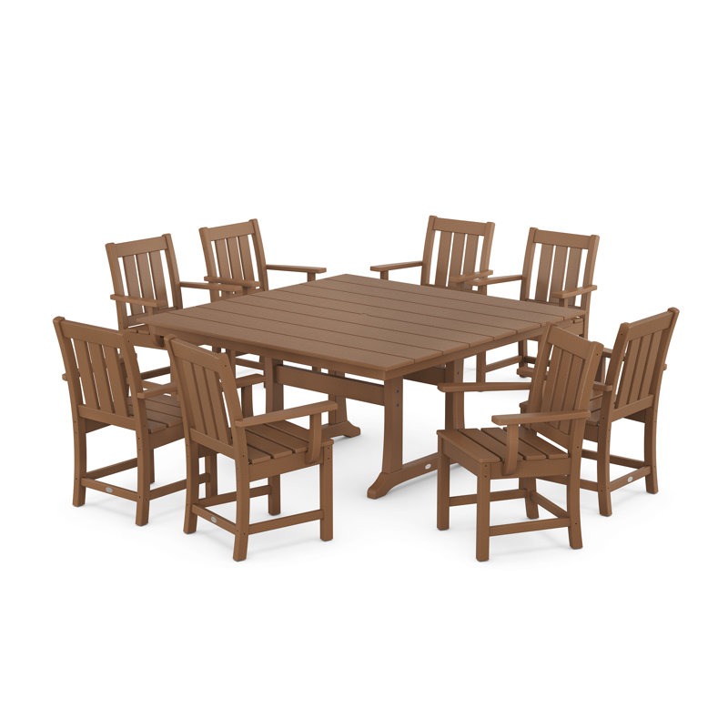 Ensemble repas 9 pièces Oxford, Teck