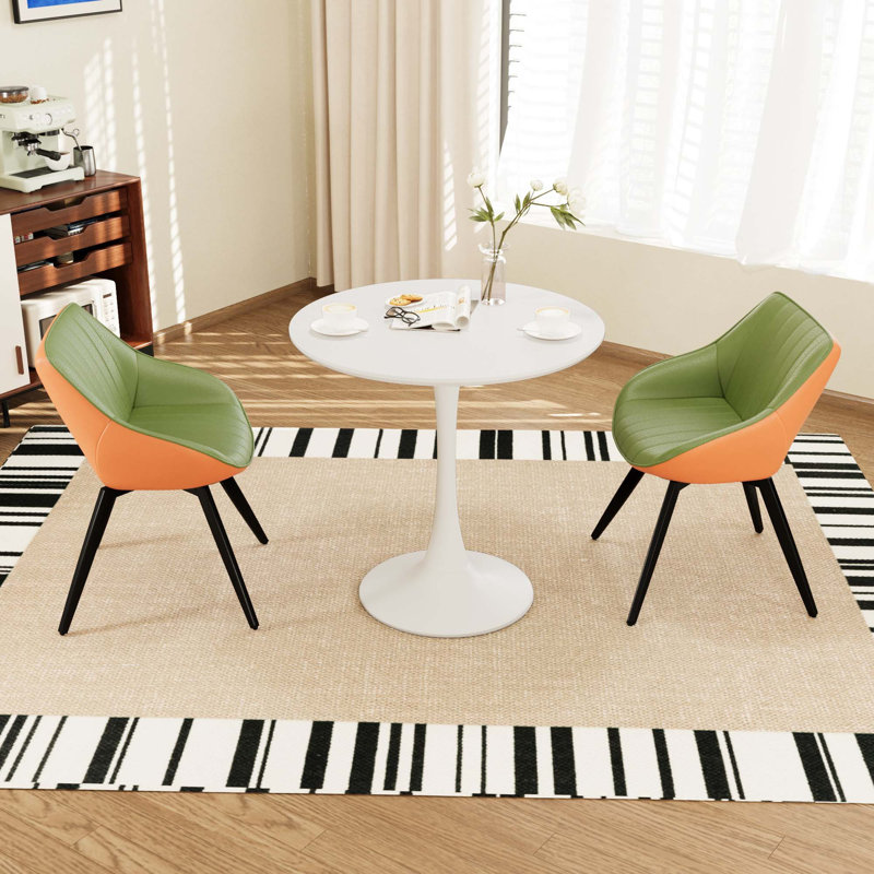 Ensemble de table de salle à manger moderne et moderne en MDF et en PU de style minimaliste parfait pour les cuisines et les salons