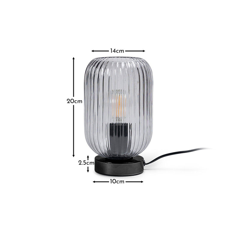 Showstead Table Lamp, Black, Grey