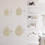 Détail détaillé de la silhouette de la feuille murale décoration murale abstraite moderne décoration suspendue décoration murale en métal-124838392-124838388