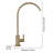 VEVOR Stainless Steel Reverse Osmosis Water Purifier Faucet, Lead-Free Filtered Water Faucet with Solid Brass Valve, Gooseneck High Arc RO Faucet for Kitchen Bar Counter Cafe, Anti-Rust Brushed Gold, 14.57"H x 6.89" Spout Reach