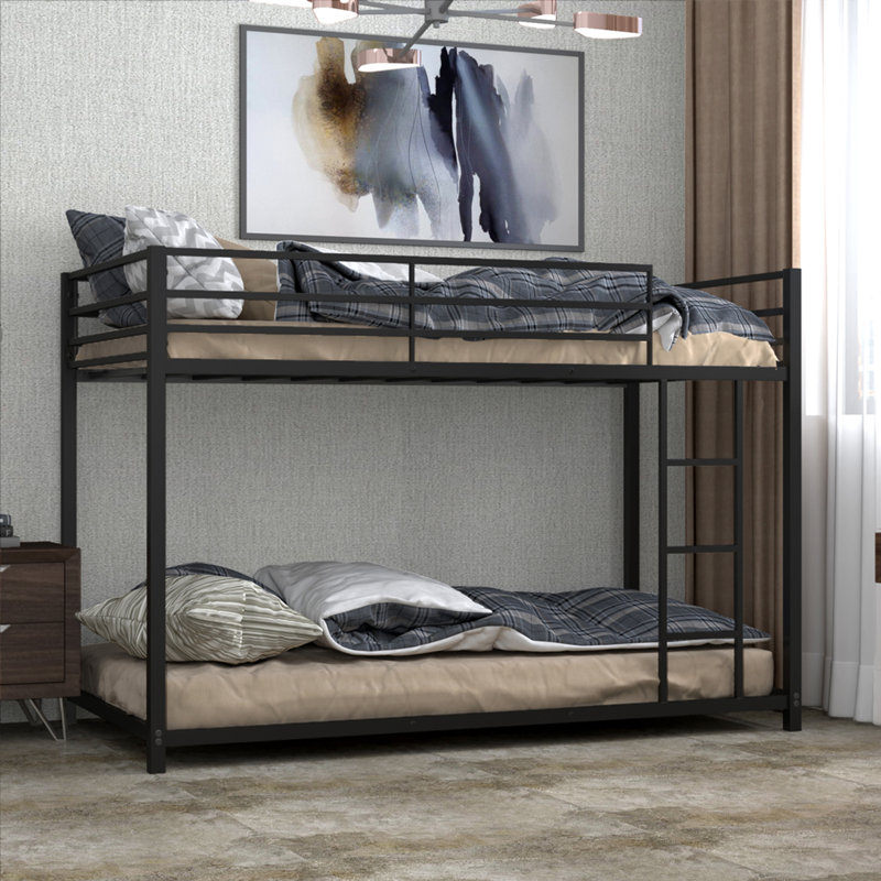 Carson Kids Twin Over Twin Bunk Bed, Black
