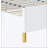 Gaines White High Gloss Finish EK Bed with Wave Pattern, No Box Spring Needed, and Sturdy Support