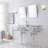 Copeland Stone Oval Console Bathroom Vanity with Faucet and Overflow-1588304361