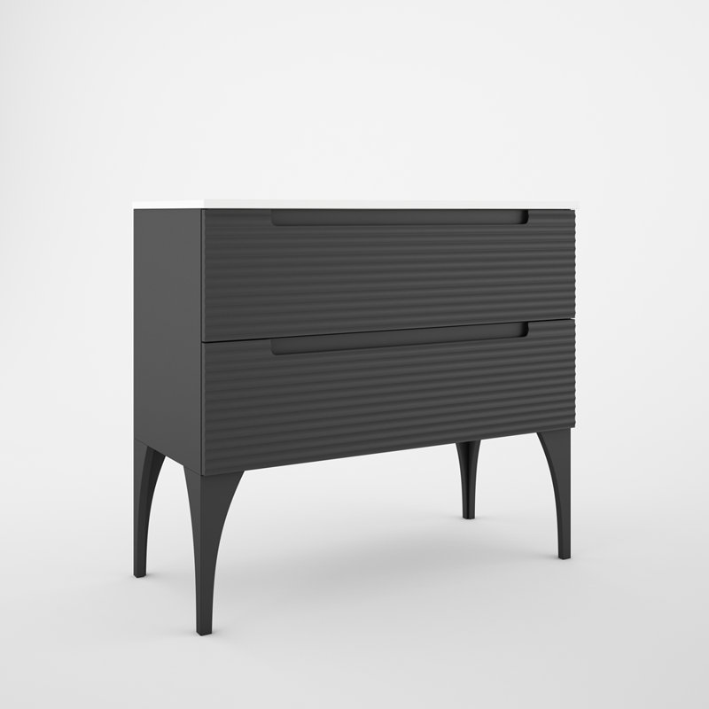 Moncler 40'' Single Bathroom Vanity with Top, Grey, Grey