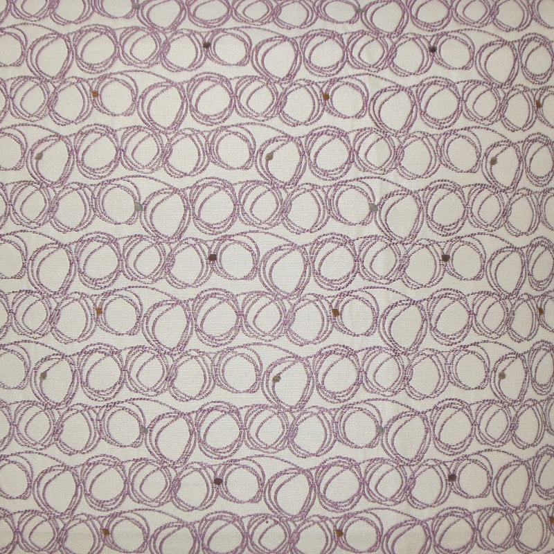 Polyester Geometric Sham Set, Euro, Plum