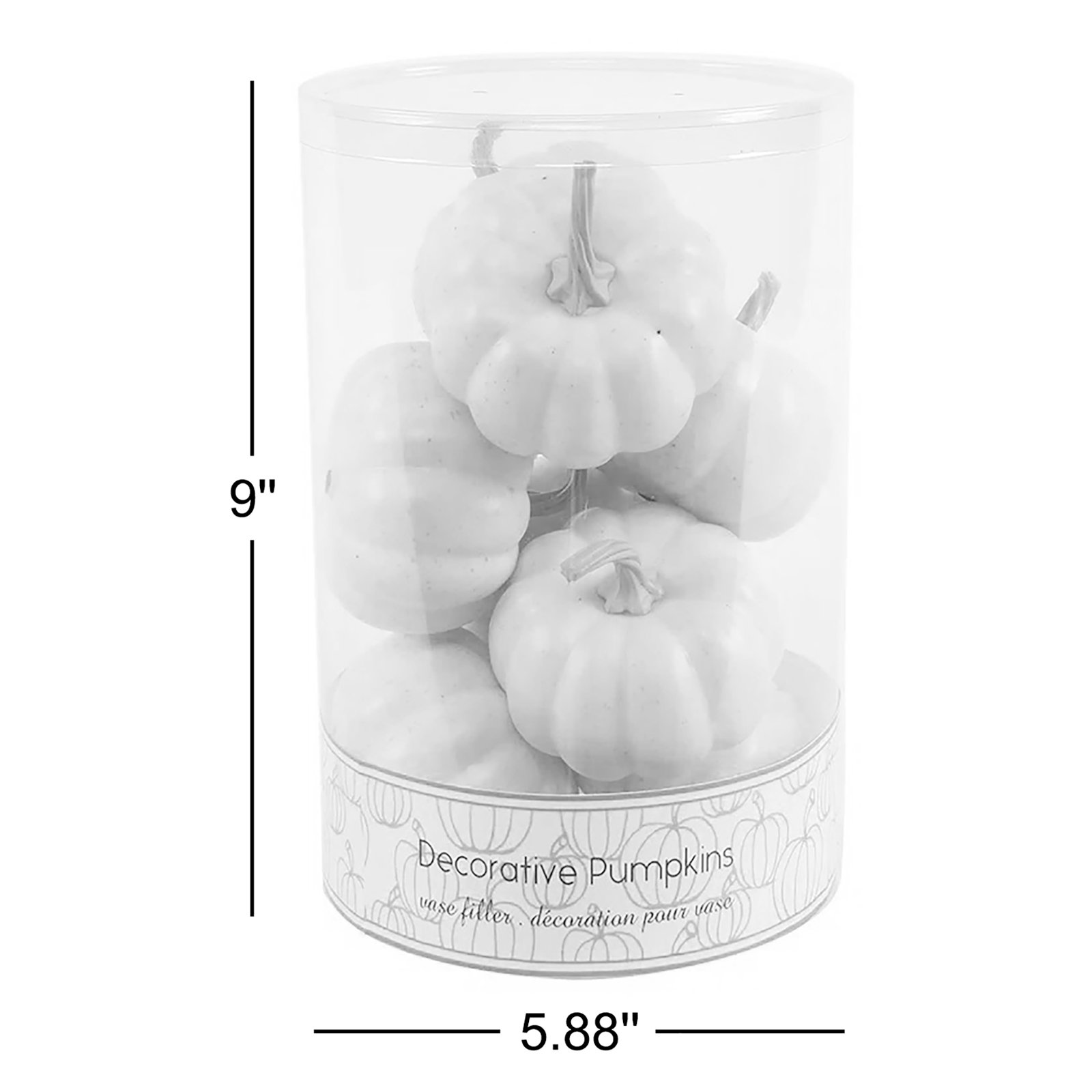 Boxed Fall Pumpkin Decorative Accent, Cream