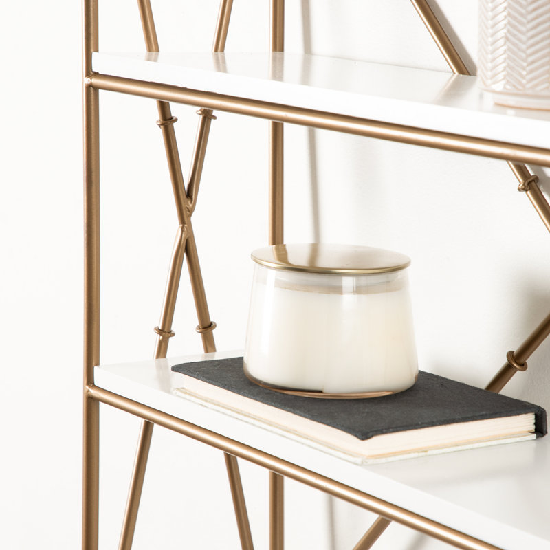 Quillen 4 Piece Floating Shelf, White