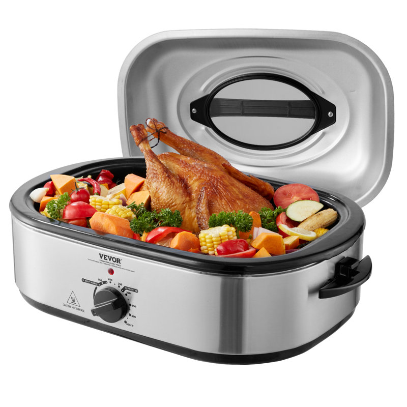 VEVOR 22 Qt. Electric Roaster Oven, Silver