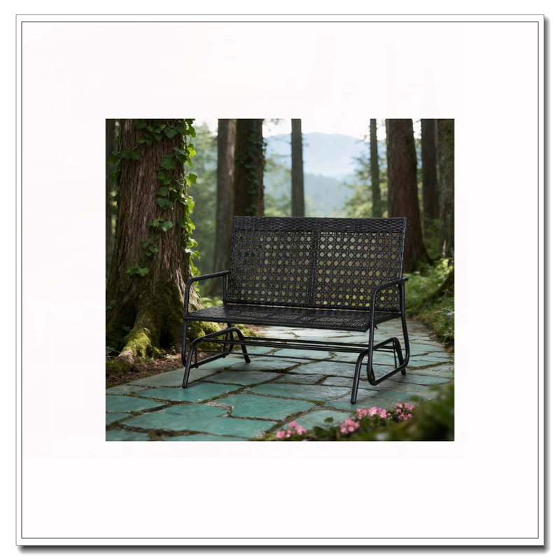 Banc de patio extérieur en osier