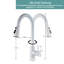 White Kitchen Tap Lead-Free Pull Out Spray Mixer Tap Swivel 1-Lever Pause Button