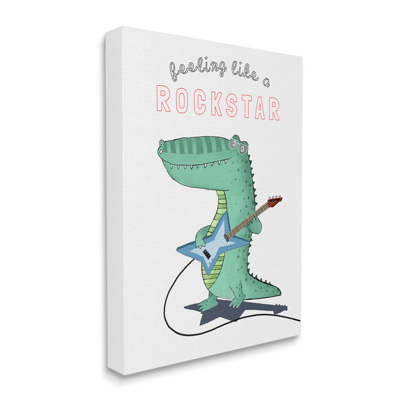 Conception d'art mural Like a Rockstar Alligator par Carla Daly, H 40 po x l 30 po