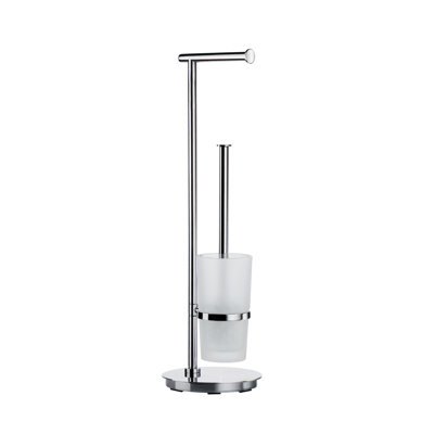 Free Standing Toilet Roll & Brush Holder