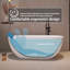 Baignoire de trempage autoportante 65 po à surface solide 65 po