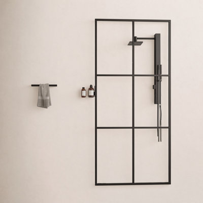 Écran de douche à cadre fixe avec verre 3/8 po Ventana l 34 po x H 74 po Ventana
