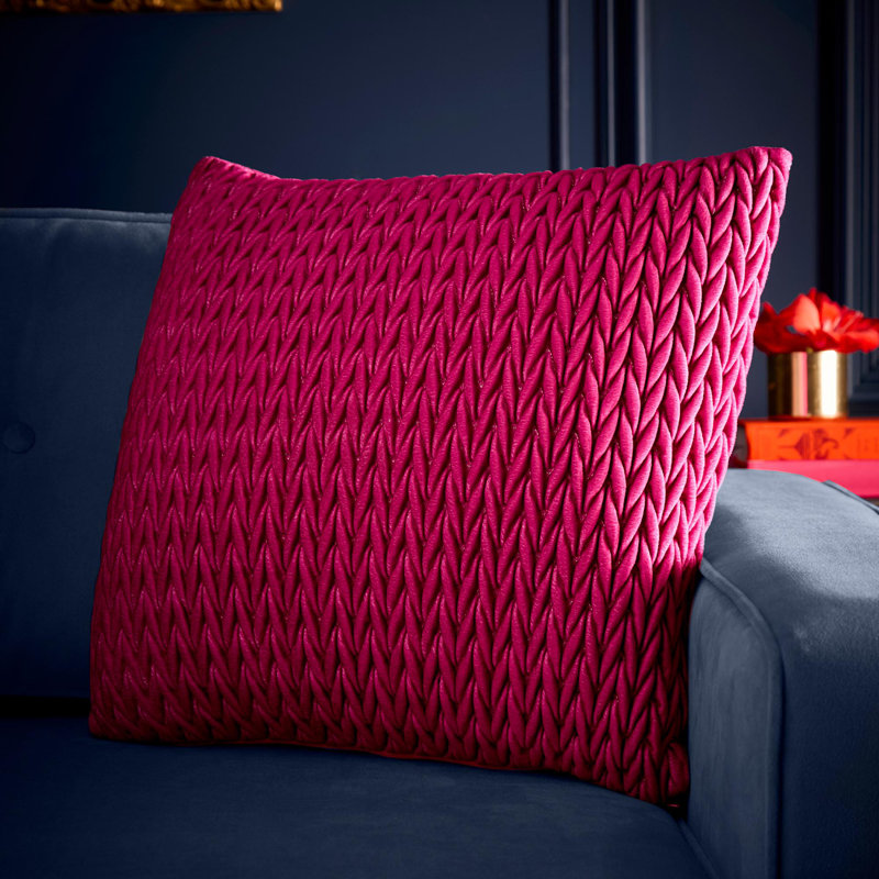 Laurence Llewelyn-Bowen Amory Filled Cushion Jade, Fuchsia