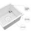  18' L X 16''W Undermount Single Bowl White Granite Composite Kitchen Sink-117542346