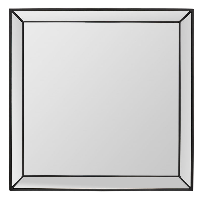 Tavonta Metal Wall Mirror, Black