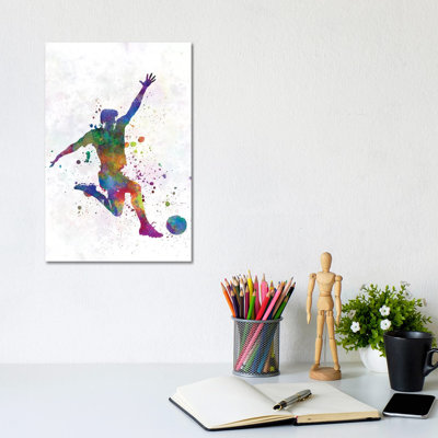 Man Soccer Football Player V by Paul Rommer - Wrapped Canvas Gallery-Wrapped Canvas Giclée