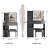 29.2" Small Size Left Drawer Desktop Vanity Table + Cushioned Stool, Large Sliding, Touch Control, Tri-Color Switching, Brightness Adjust LED Mirror, High Capacity Storage, Suitable For Small Space