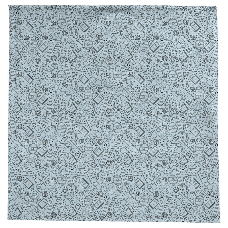 Nappe à motif rpg Leffel, Bleu / Noir