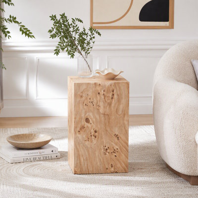 Table basse carrée en bois aggloméré de style naturel, table d'appoint