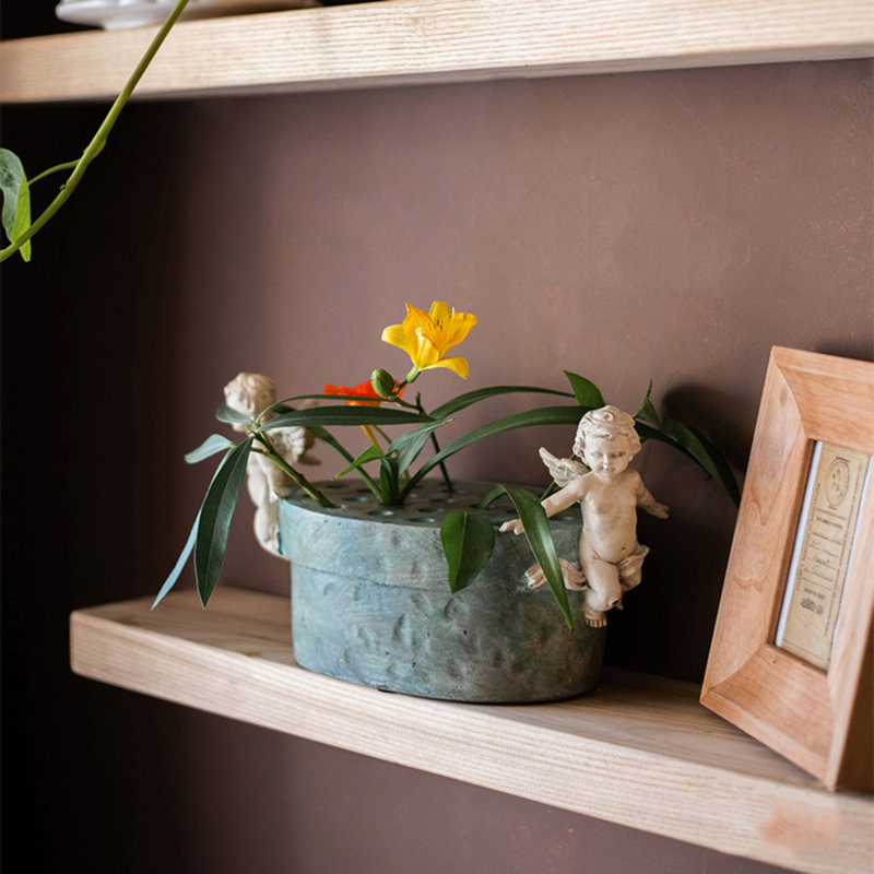 Vase de table en résine Crall Green