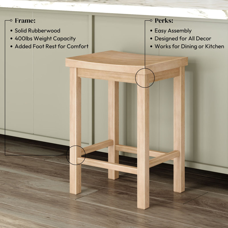 Hauteur du comptoir du tabouret (24 po), Blond, Tabouret de comptoir (siège d’une hauteur de 24