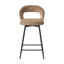 Swivel Upholstered Bar Stool with Iron Frame-1544208728