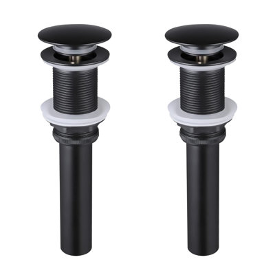 2 Pcs Bathroom Sink Drain Without Overflow, Vessel Sink Lavatory Vanity Pop Up Drain Stopper, 304 Stainless Steel