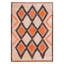 Lovely Ivory Color & Special Rhombus Details Geometric Design Antique Navajo Rug