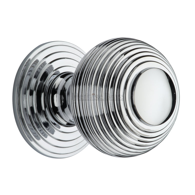 Heritage Brass Heritage Cabinet Knob Reeded Design, Satin Rose Gold, 4.8cm H x 3.8cm W x 3.8cm D