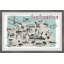 Carte illustrée de San Francisco, impression encadrée sur papier-1187127802