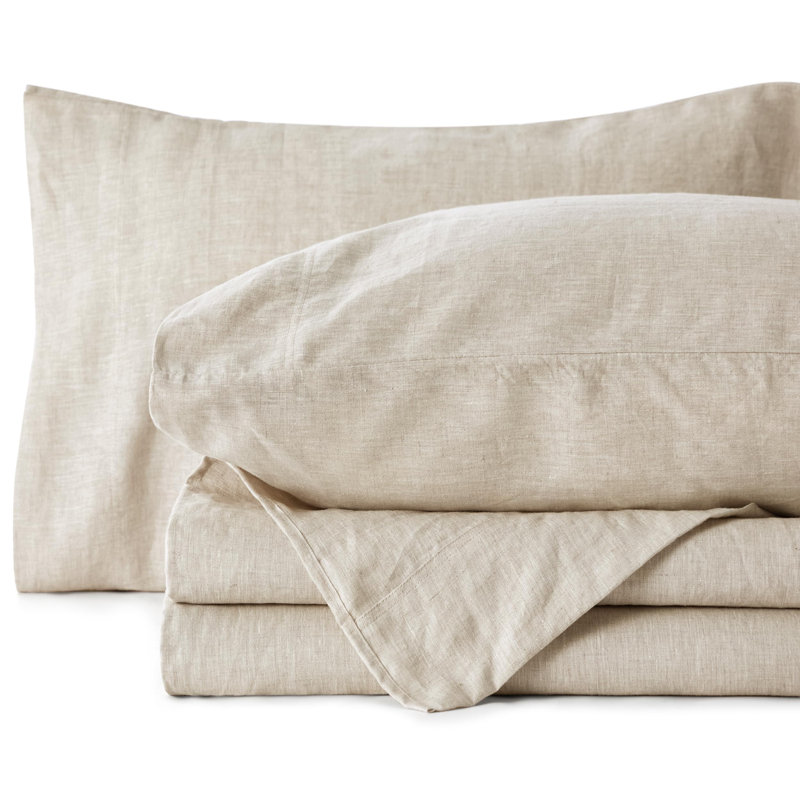 Draps en mélange de coton et lin Essential Essentials pour toutes les saisons, Lin lin