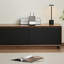 Meuble télé rétro en bois manufacturé noir-243780493