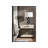 Modern Dove Nightstand White Travertine Soft-Close Drawer Touch Latch Electrical Bedside Accent