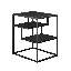 Table d'appoint avec plusieurs tablettes ouvertes (noir)-130492042