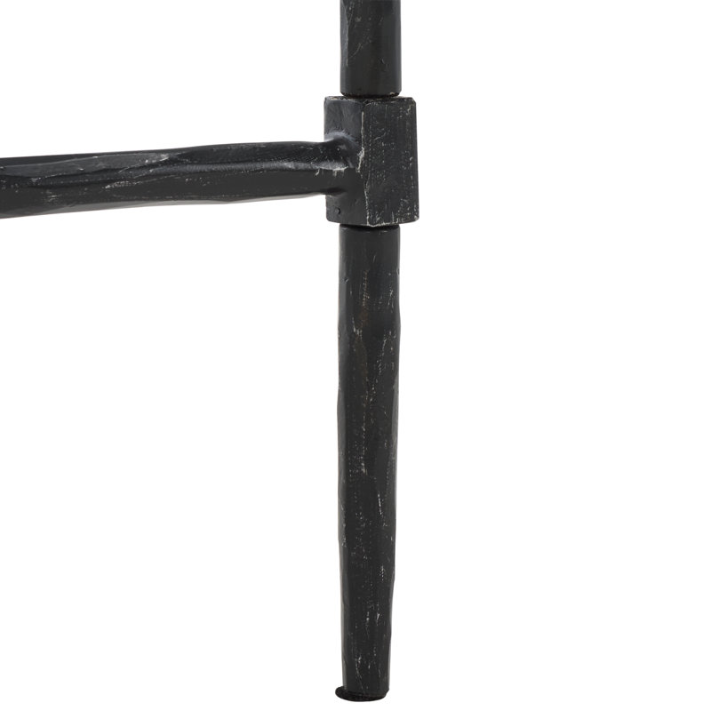 Isabellina Metal And Marble Console Table, Black