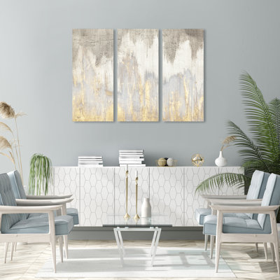 Golden Abstract Caves - Peinture