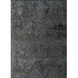 Geometric Flatweave Cotton Dark Gray Rug