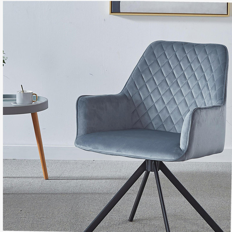Chaise de bureau moderne sans roulette, chaise de bureau ergonomique, siège rembourré, chaise d'ordinateur pour chambre à coucher, salle de réception, salon avec pieds en métal