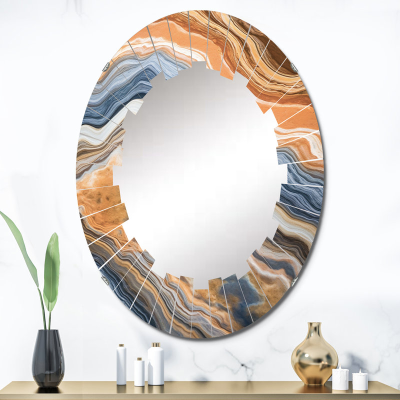 Zolee - Miroir mural moderne ovale, 36 po x 24 po