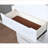 Mid-Century Modern White 2-Drawer Solid Wood Nightstand-454573408