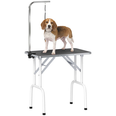 80cm H x 81cm W x 48.5cm D Adjustable Folding Grooming Table