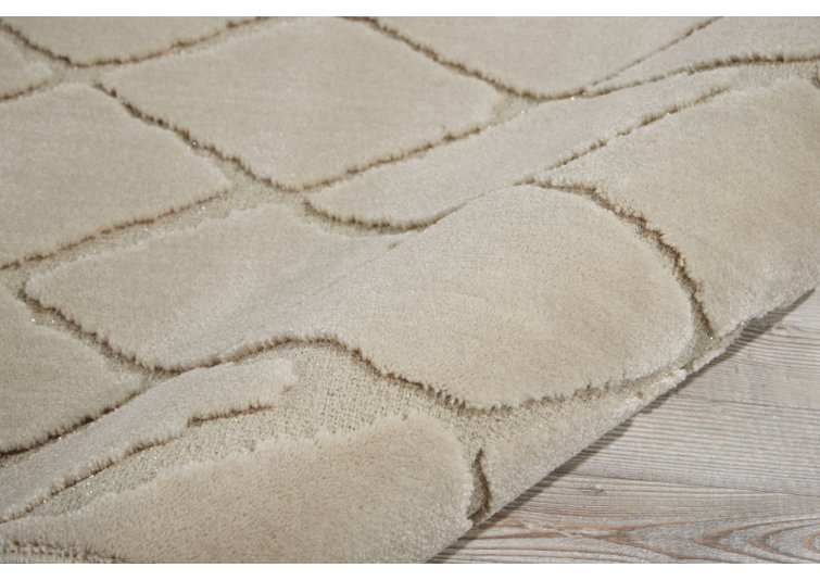 Gleam Geometric Area Rug in Ivory